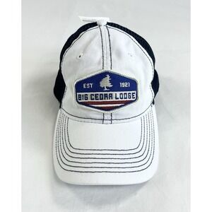 New Big Cedar Lodge Trucker Hat Snapback Cap Blue White Table Rock Lake Missouri